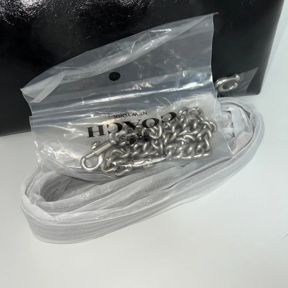 Coach Black Patent Leather Hobo Bag - Picture 3 of 4